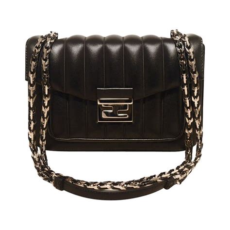 fendi black quilted baf|Fendi designer handbags.